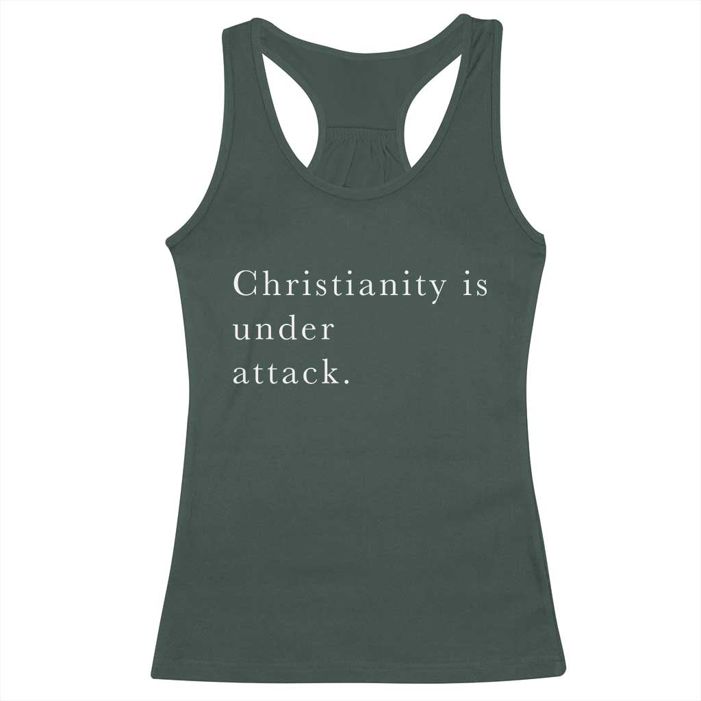 Christianity Is Under Attack Racerback Tank Top Pray for Grand Blanc Michigan Faith Support - Wonder Print Shop
