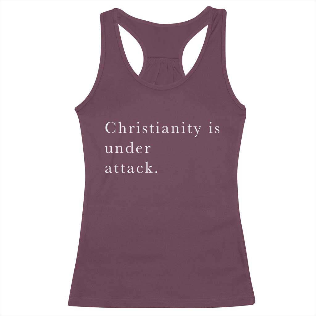 Christianity Is Under Attack Racerback Tank Top Pray for Grand Blanc Michigan Faith Support - Wonder Print Shop