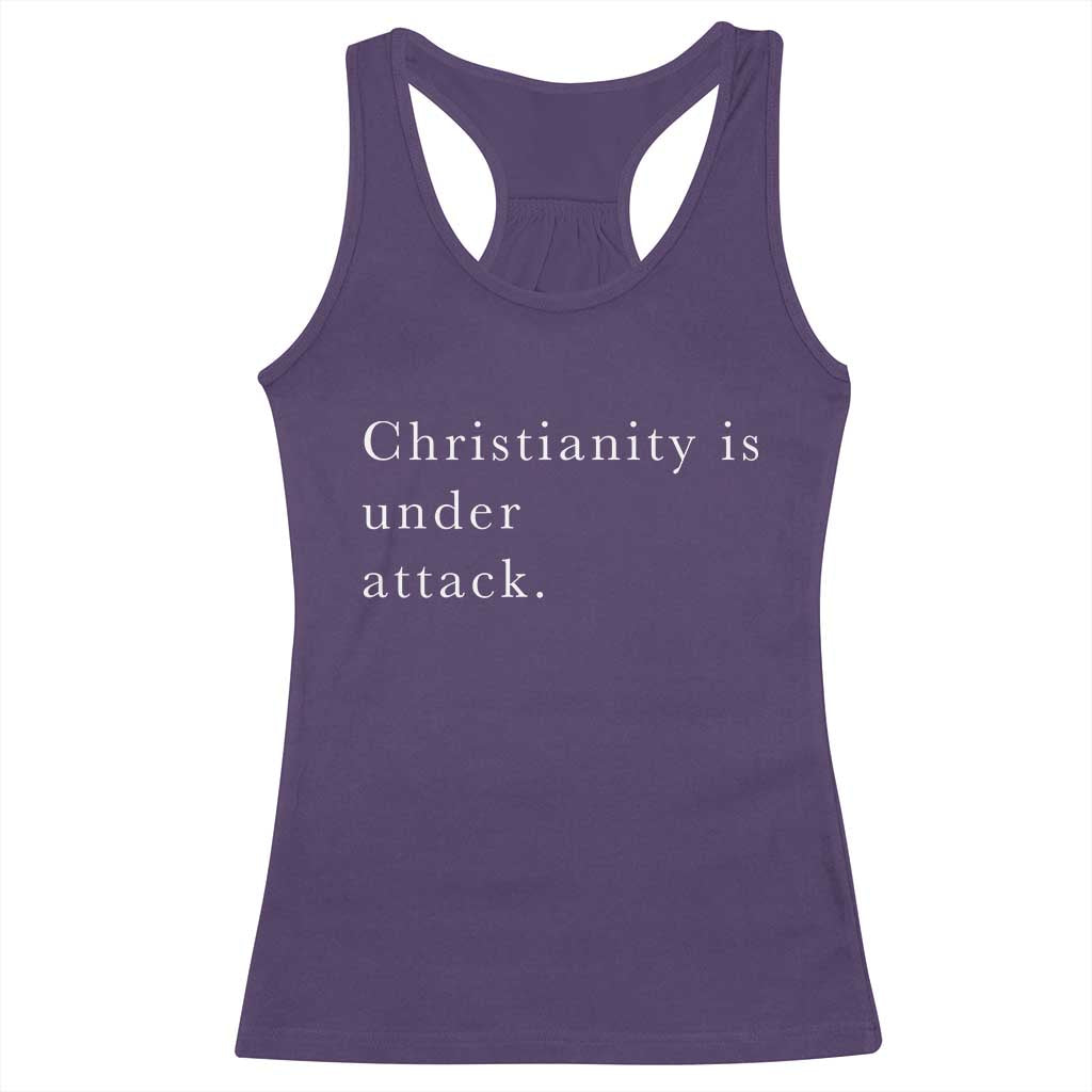 Christianity Is Under Attack Racerback Tank Top Pray for Grand Blanc Michigan Faith Support - Wonder Print Shop