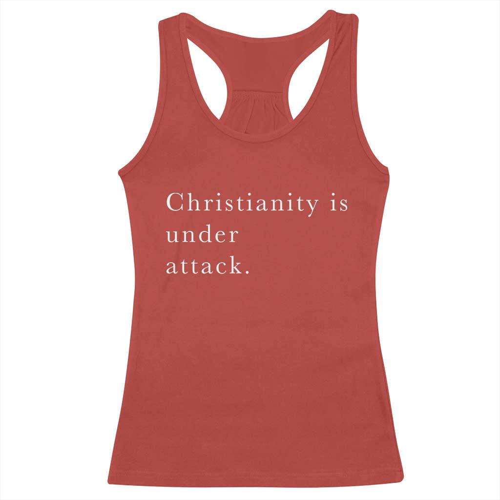 Christianity Is Under Attack Racerback Tank Top Pray for Grand Blanc Michigan Faith Support - Wonder Print Shop