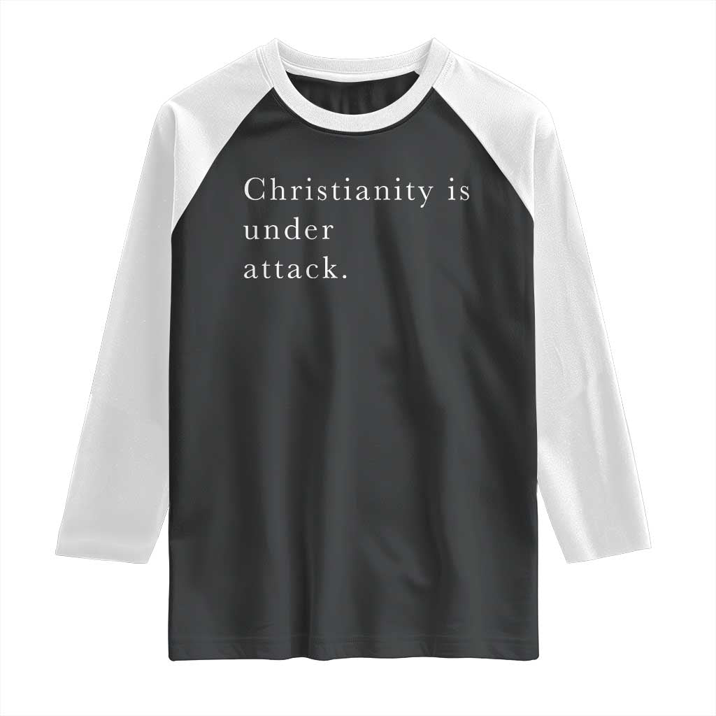 Christianity Is Under Attack Raglan Shirt Pray for Grand Blanc Michigan Faith Support - Wonder Print Shop