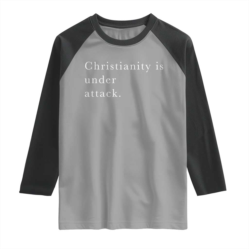 Christianity Is Under Attack Raglan Shirt Pray for Grand Blanc Michigan Faith Support - Wonder Print Shop