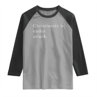 Christianity Is Under Attack Raglan Shirt Pray for Grand Blanc Michigan Faith Support - Wonder Print Shop