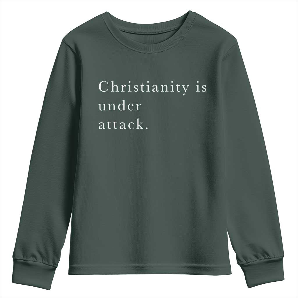 Christianity Is Under Attack Youth Sweatshirt Pray for Grand Blanc Michigan Faith Support - Wonder Print Shop