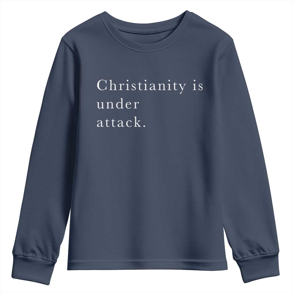 Christianity Is Under Attack Youth Sweatshirt Pray for Grand Blanc Michigan Faith Support - Wonder Print Shop