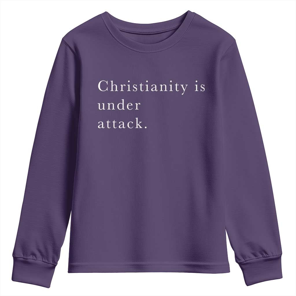 Christianity Is Under Attack Youth Sweatshirt Pray for Grand Blanc Michigan Faith Support - Wonder Print Shop