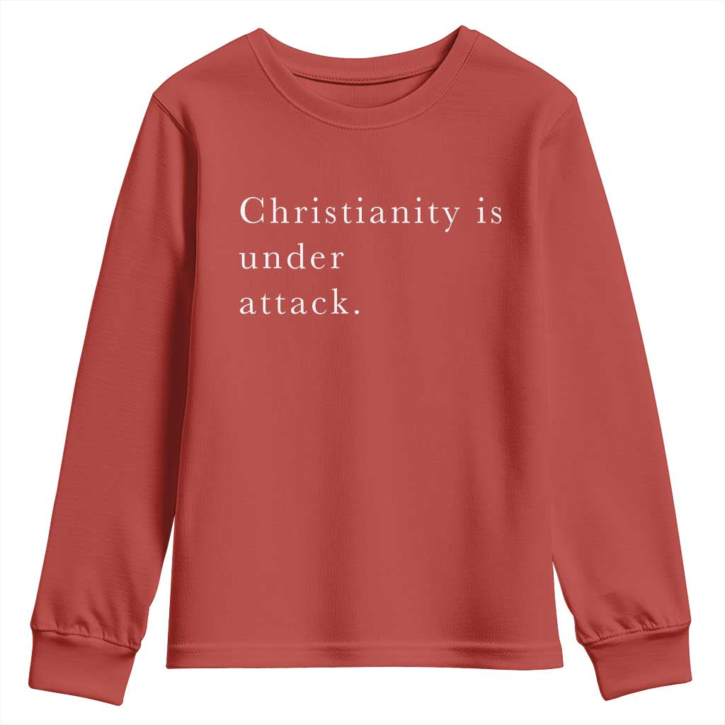 Christianity Is Under Attack Youth Sweatshirt Pray for Grand Blanc Michigan Faith Support - Wonder Print Shop