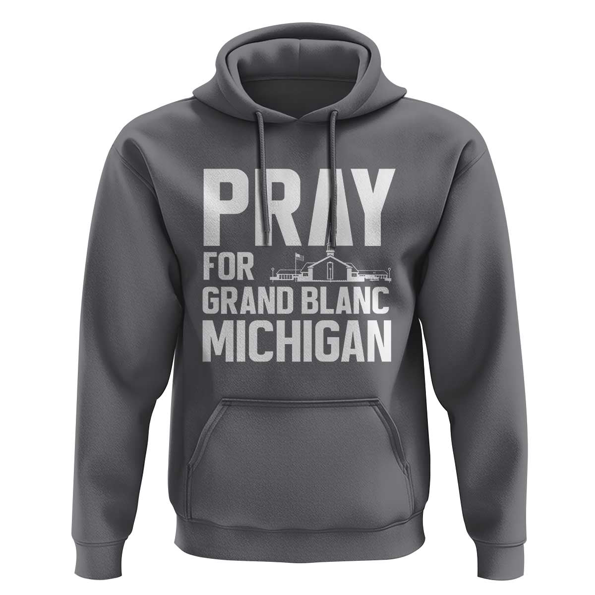 Pray for Grand Blanc Michigan Hoodie Faith and Community Support - Wonder Print Shop