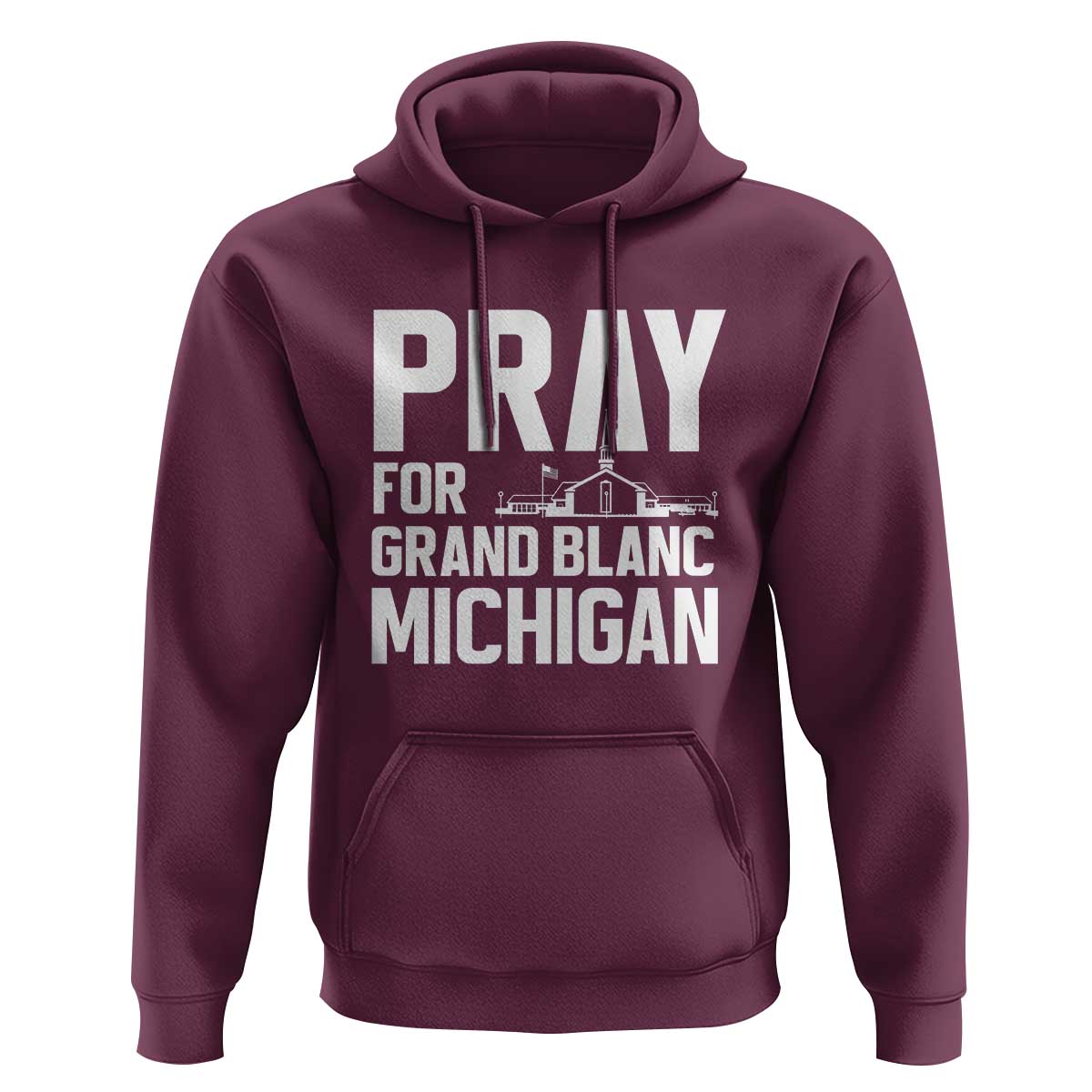 Pray for Grand Blanc Michigan Hoodie Faith and Community Support - Wonder Print Shop