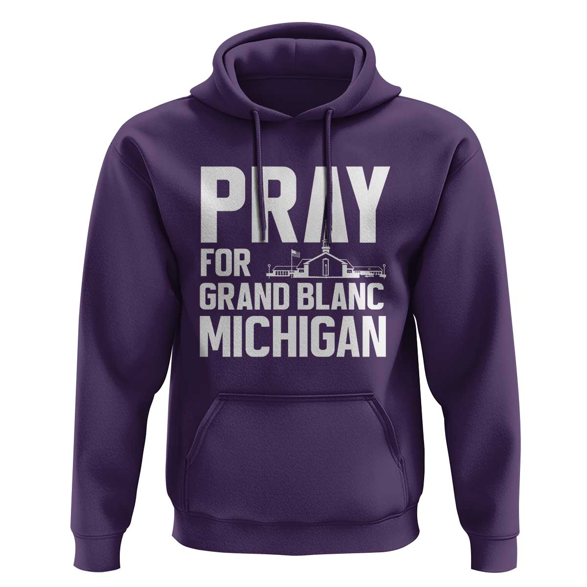 Pray for Grand Blanc Michigan Hoodie Faith and Community Support - Wonder Print Shop