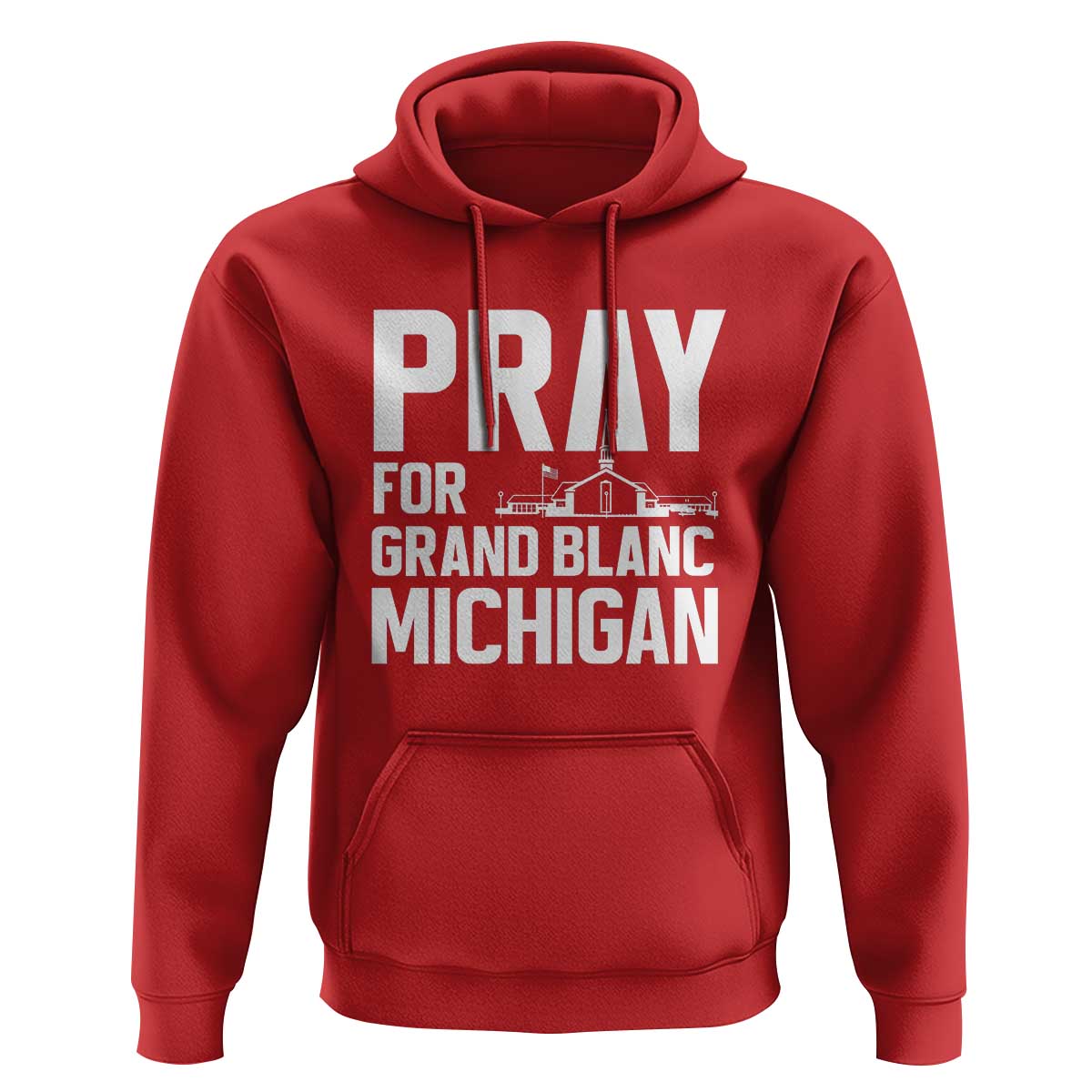 Pray for Grand Blanc Michigan Hoodie Faith and Community Support - Wonder Print Shop