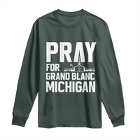Pray for Grand Blanc Michigan Long Sleeve Shirt Faith and Community Support - Wonder Print Shop