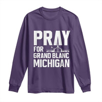 Pray for Grand Blanc Michigan Long Sleeve Shirt Faith and Community Support - Wonder Print Shop
