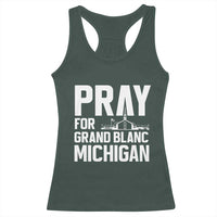 Pray for Grand Blanc Michigan Racerback Tank Top Faith and Community Support - Wonder Print Shop