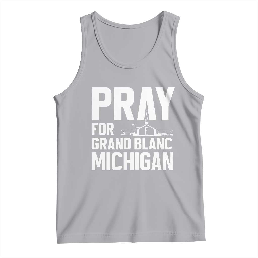 Pray for Grand Blanc Michigan Tank Top Faith and Community Support - Wonder Print Shop