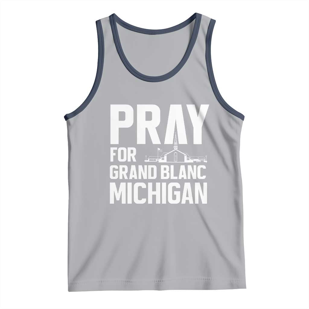 Pray for Grand Blanc Michigan Tank Top Faith and Community Support - Wonder Print Shop