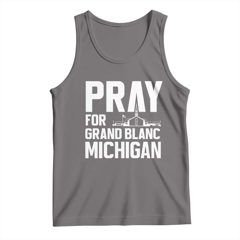 Pray for Grand Blanc Michigan Tank Top Faith and Community Support - Wonder Print Shop