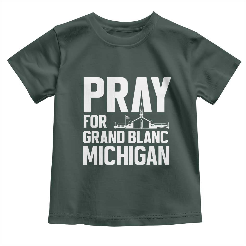Pray for Grand Blanc Michigan Toddler T Shirt Faith and Community Support - Wonder Print Shop