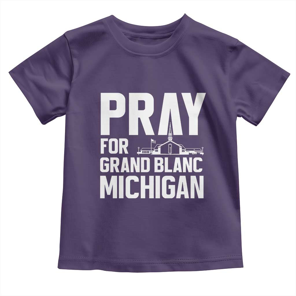 Pray for Grand Blanc Michigan Toddler T Shirt Faith and Community Support - Wonder Print Shop
