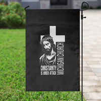 Christianity Is Under Attack Garden Flag Jesus Stand for Faith Michigan Church - Wonder Print Shop