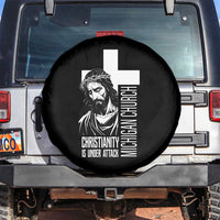 Christianity Is Under Attack Spare Tire Cover Jesus Stand for Faith Michigan Church - Wonder Print Shop