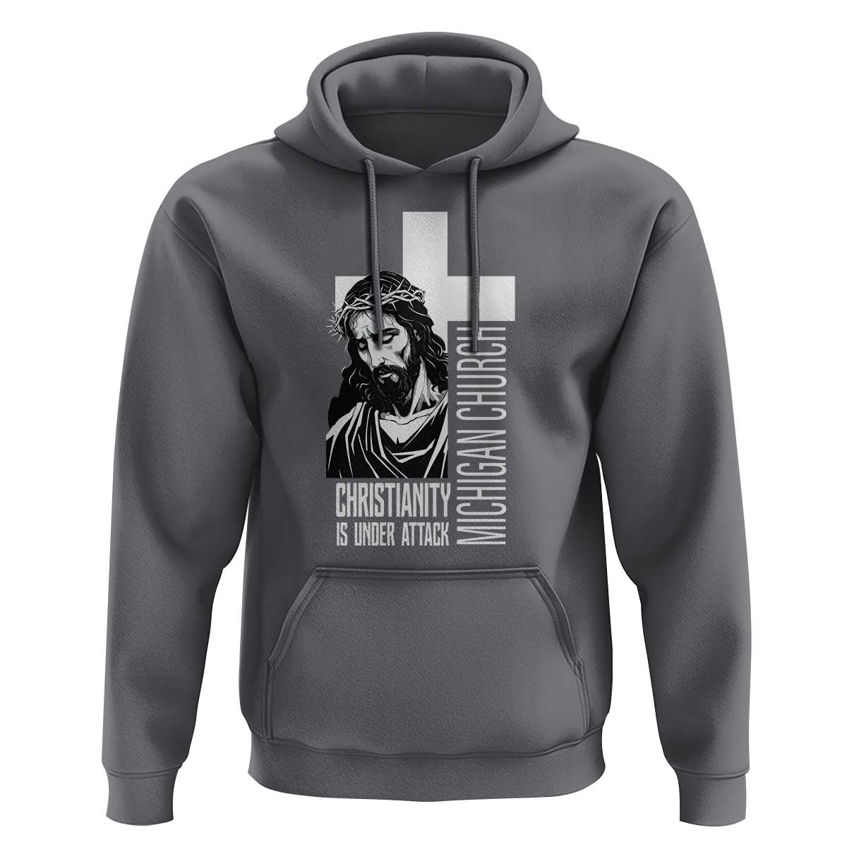 Christianity Is Under Attack Hoodie Jesus Stand for Faith Michigan Church - Wonder Print Shop