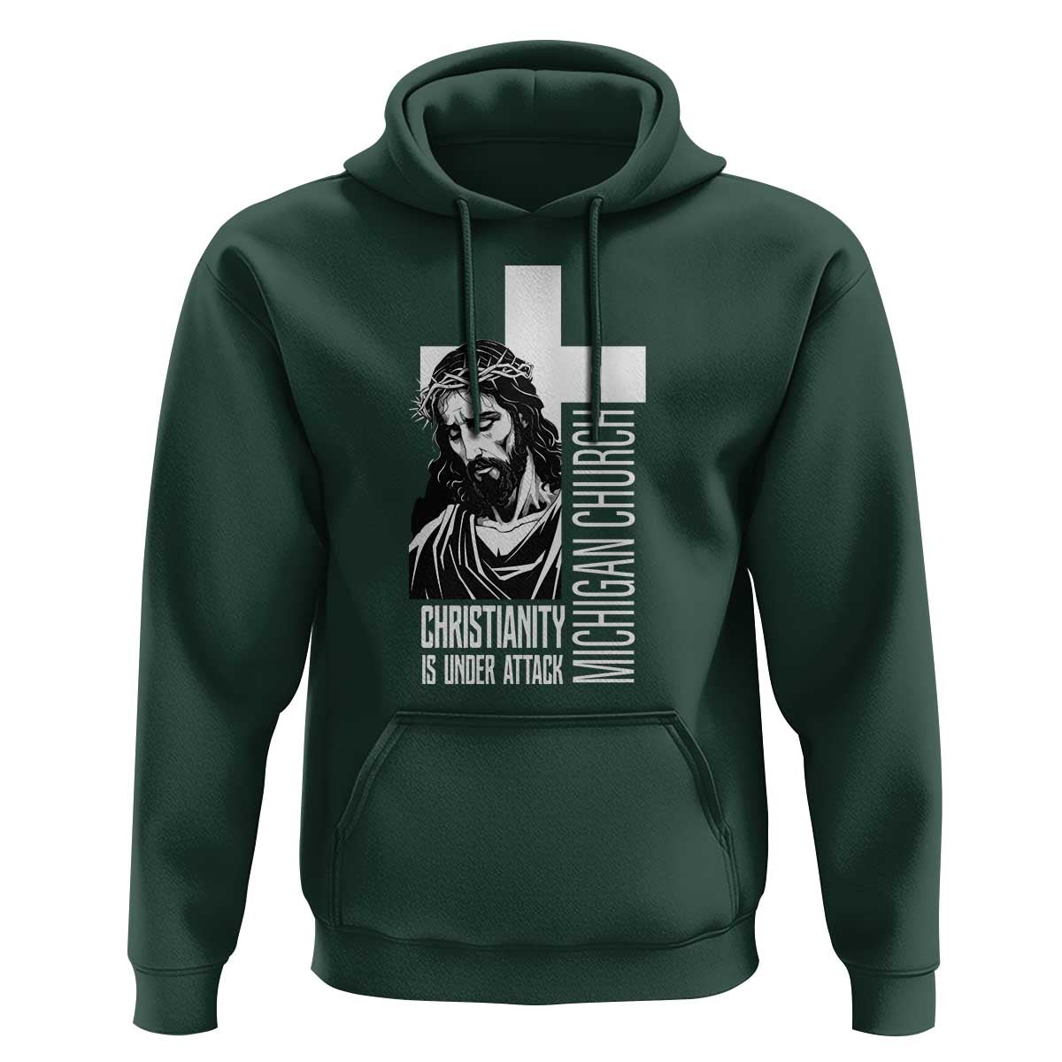 Christianity Is Under Attack Hoodie Jesus Stand for Faith Michigan Church - Wonder Print Shop