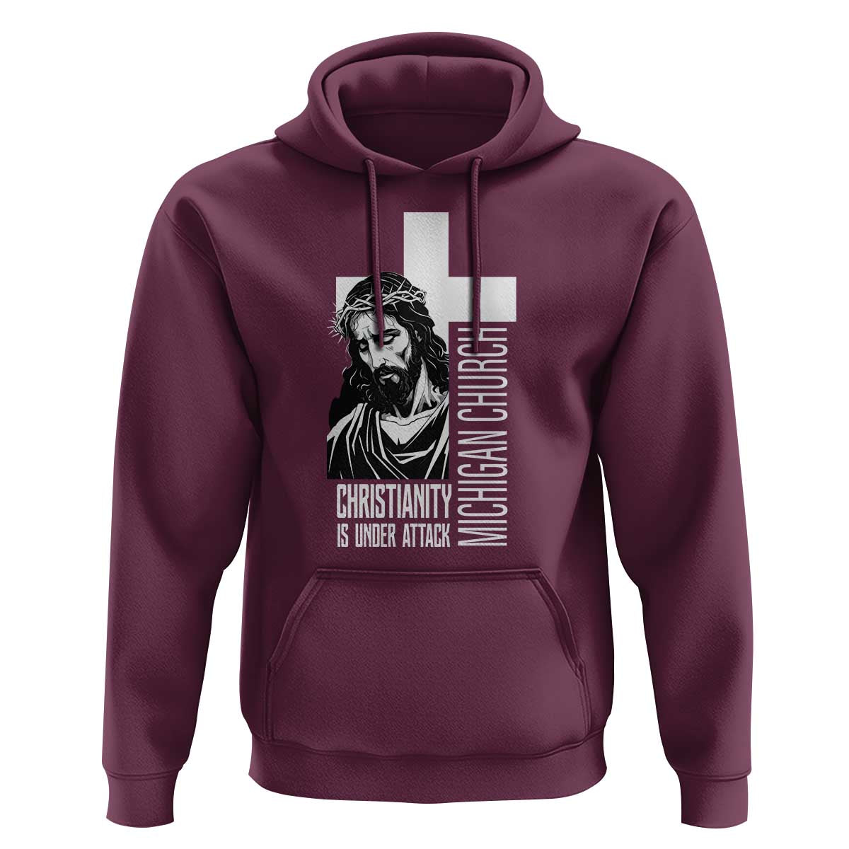 Christianity Is Under Attack Hoodie Jesus Stand for Faith Michigan Church - Wonder Print Shop