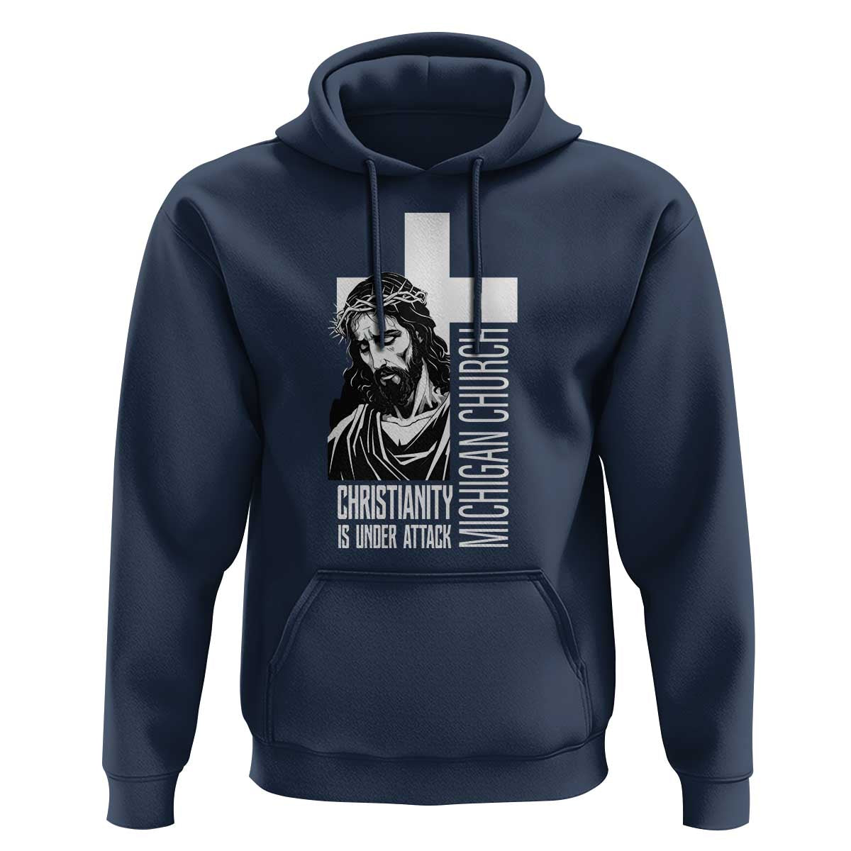 Christianity Is Under Attack Hoodie Jesus Stand for Faith Michigan Church - Wonder Print Shop
