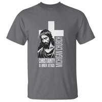 Christianity Is Under Attack T Shirt Jesus Stand for Faith Michigan Church - Wonder Print Shop