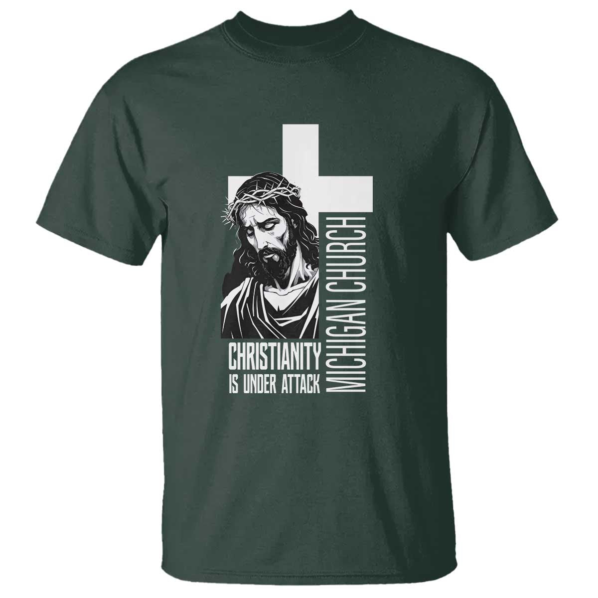 Christianity Is Under Attack T Shirt Jesus Stand for Faith Michigan Church - Wonder Print Shop