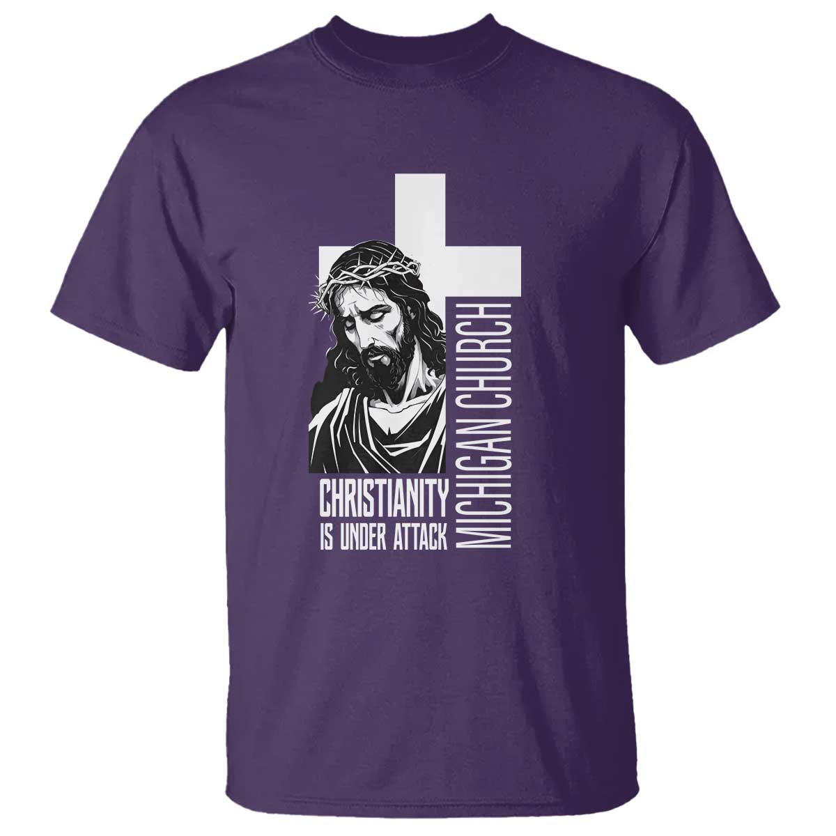 Christianity Is Under Attack T Shirt Jesus Stand for Faith Michigan Church - Wonder Print Shop