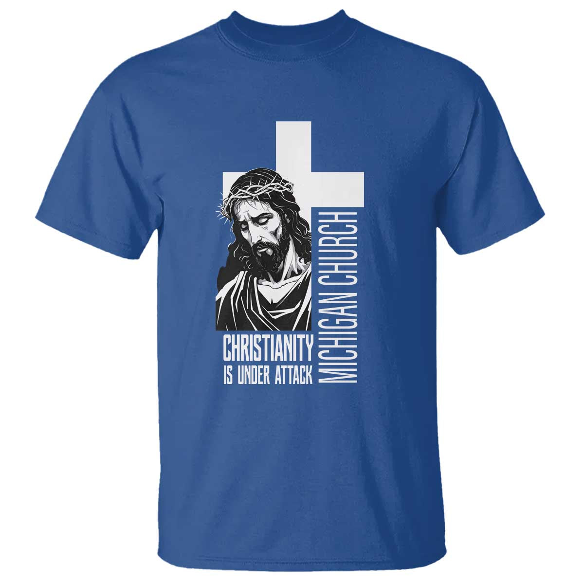 Christianity Is Under Attack T Shirt Jesus Stand for Faith Michigan Church - Wonder Print Shop