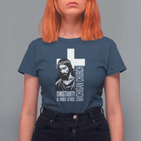 Christianity Is Under Attack T Shirt For Women Jesus Stand for Faith Michigan Church - Wonder Print Shop