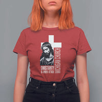 Christianity Is Under Attack T Shirt For Women Jesus Stand for Faith Michigan Church - Wonder Print Shop