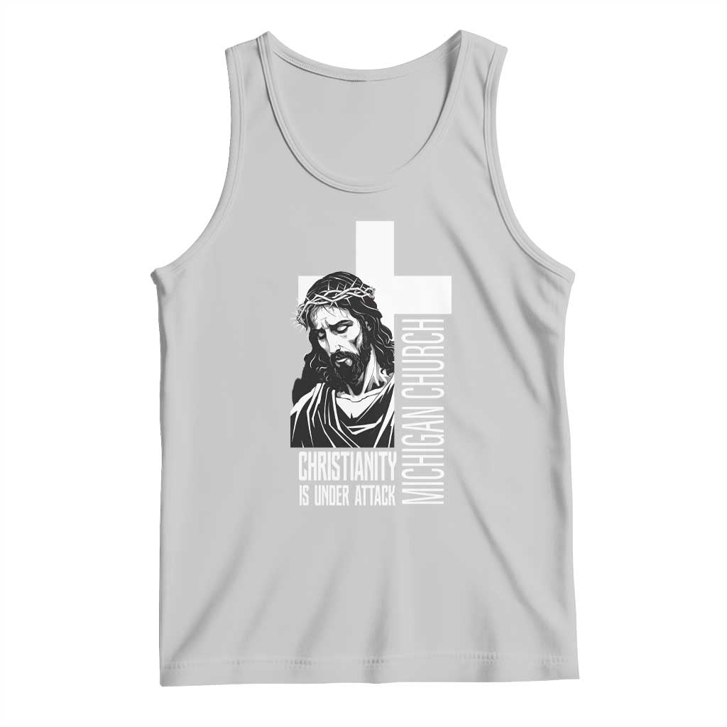 Christianity Is Under Attack Tank Top Jesus Stand for Faith Michigan Church - Wonder Print Shop