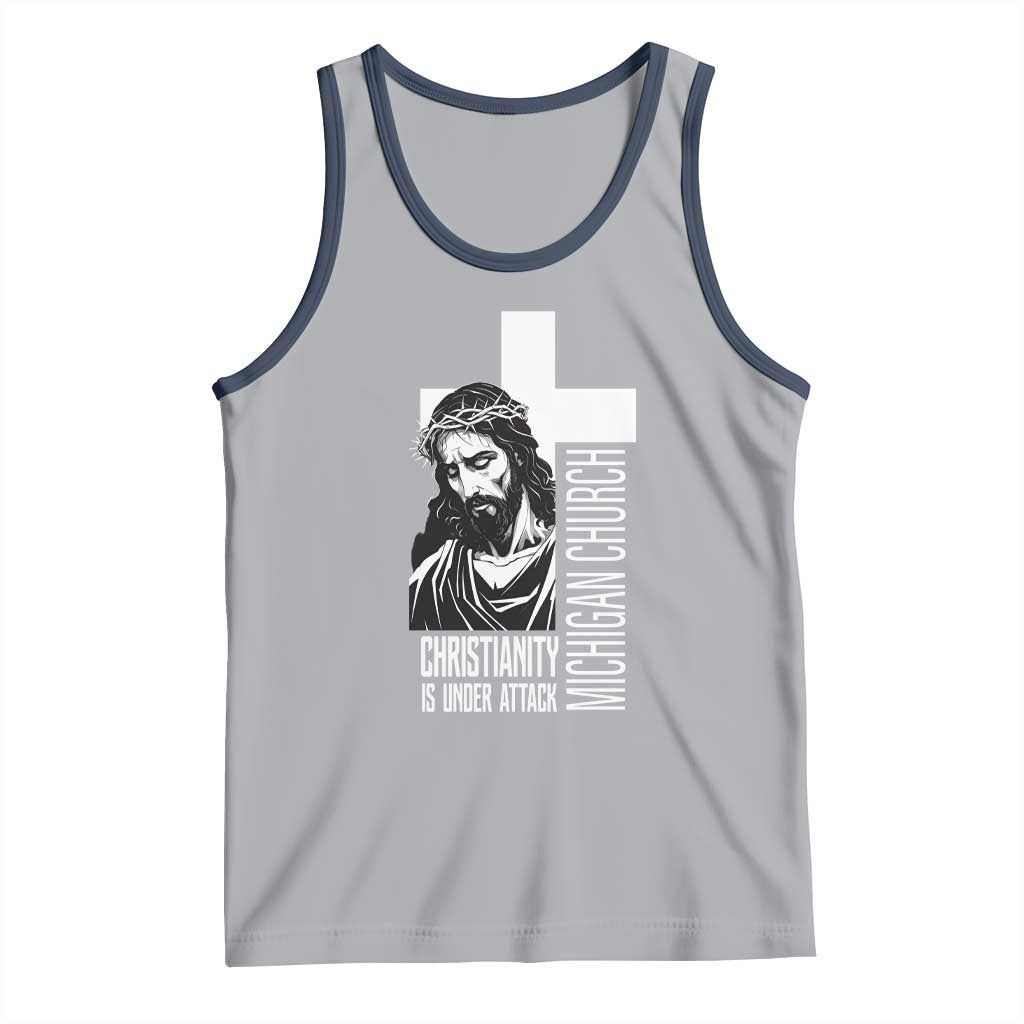 Christianity Is Under Attack Tank Top Jesus Stand for Faith Michigan Church - Wonder Print Shop