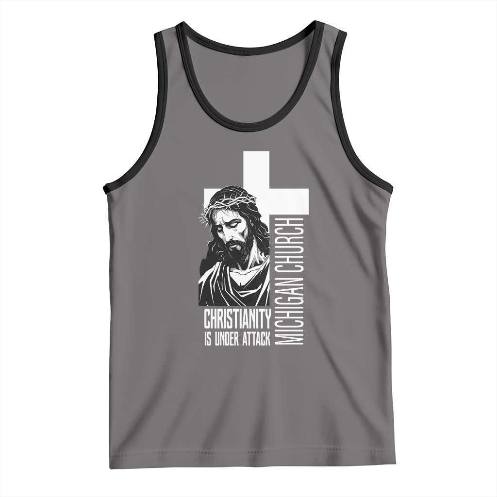 Christianity Is Under Attack Tank Top Jesus Stand for Faith Michigan Church - Wonder Print Shop