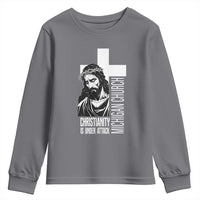 Christianity Is Under Attack Youth Sweatshirt Jesus Stand for Faith Michigan Church - Wonder Print Shop