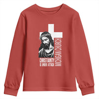 Christianity Is Under Attack Youth Sweatshirt Jesus Stand for Faith Michigan Church - Wonder Print Shop