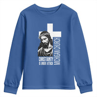 Christianity Is Under Attack Youth Sweatshirt Jesus Stand for Faith Michigan Church - Wonder Print Shop