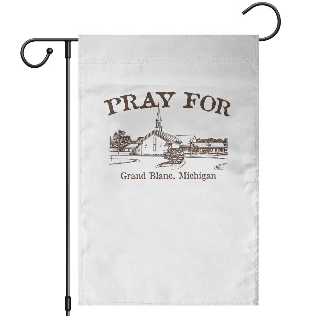 Pray for Grand Blanc Michigan Garden Flag Vintage Church Faith Support - Wonder Print Shop