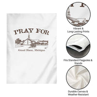 Pray for Grand Blanc Michigan Garden Flag Vintage Church Faith Support - Wonder Print Shop