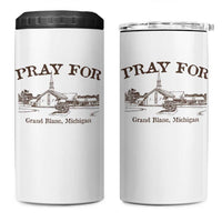 Pray for Grand Blanc Michigan 4 in 1 Can Cooler Tumbler Vintage Church Faith Support - Wonder Print Shop