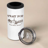 Pray for Grand Blanc Michigan 4 in 1 Can Cooler Tumbler Vintage Church Faith Support - Wonder Print Shop