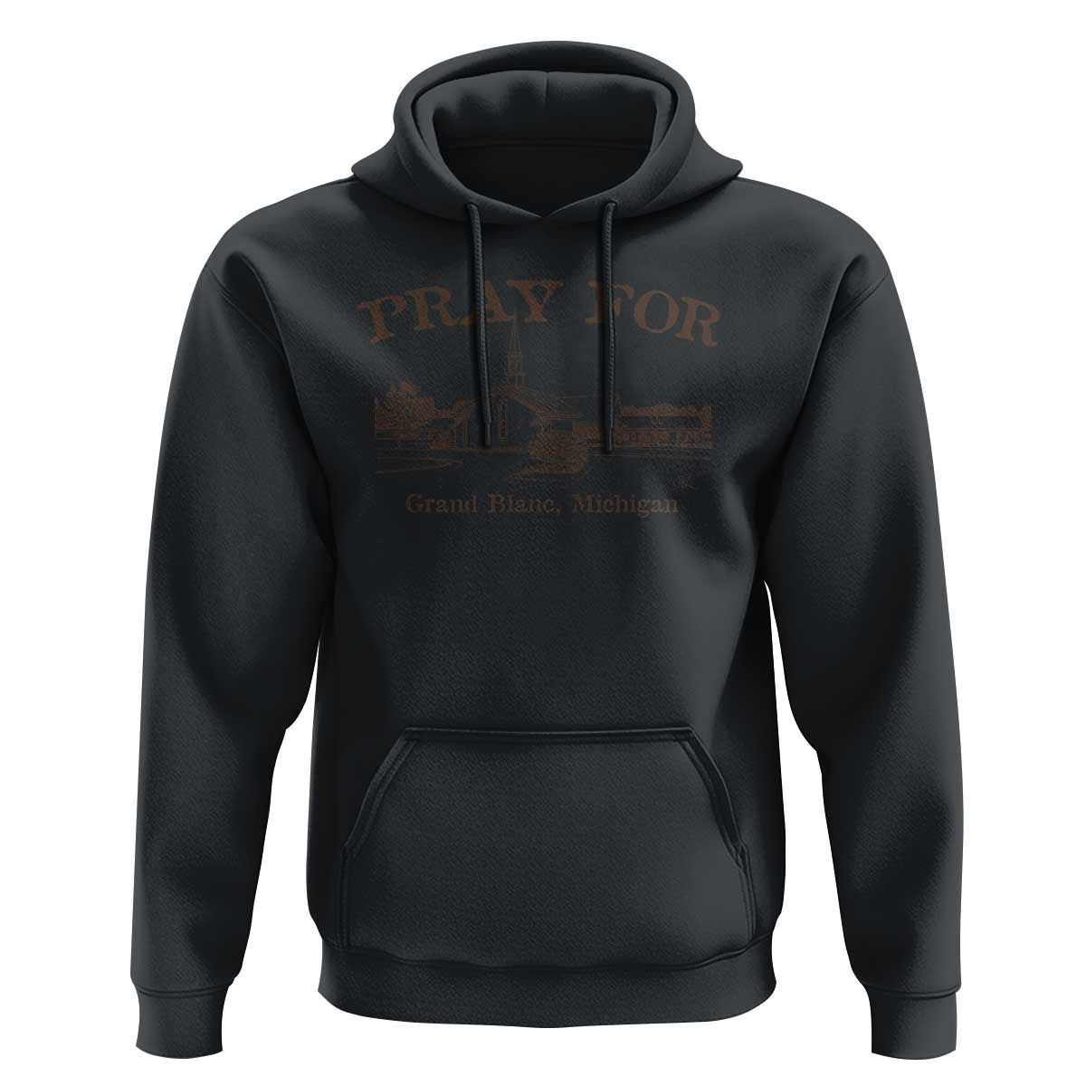 Pray for Grand Blanc Michigan Hoodie Vintage Church Faith Support - Wonder Print Shop