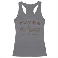 Pray for Grand Blanc Michigan Racerback Tank Top Vintage Church Faith Support - Wonder Print Shop
