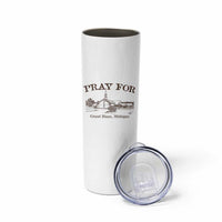 Pray for Grand Blanc Michigan Skinny Tumbler Vintage Church Faith Support - Wonder Print Shop