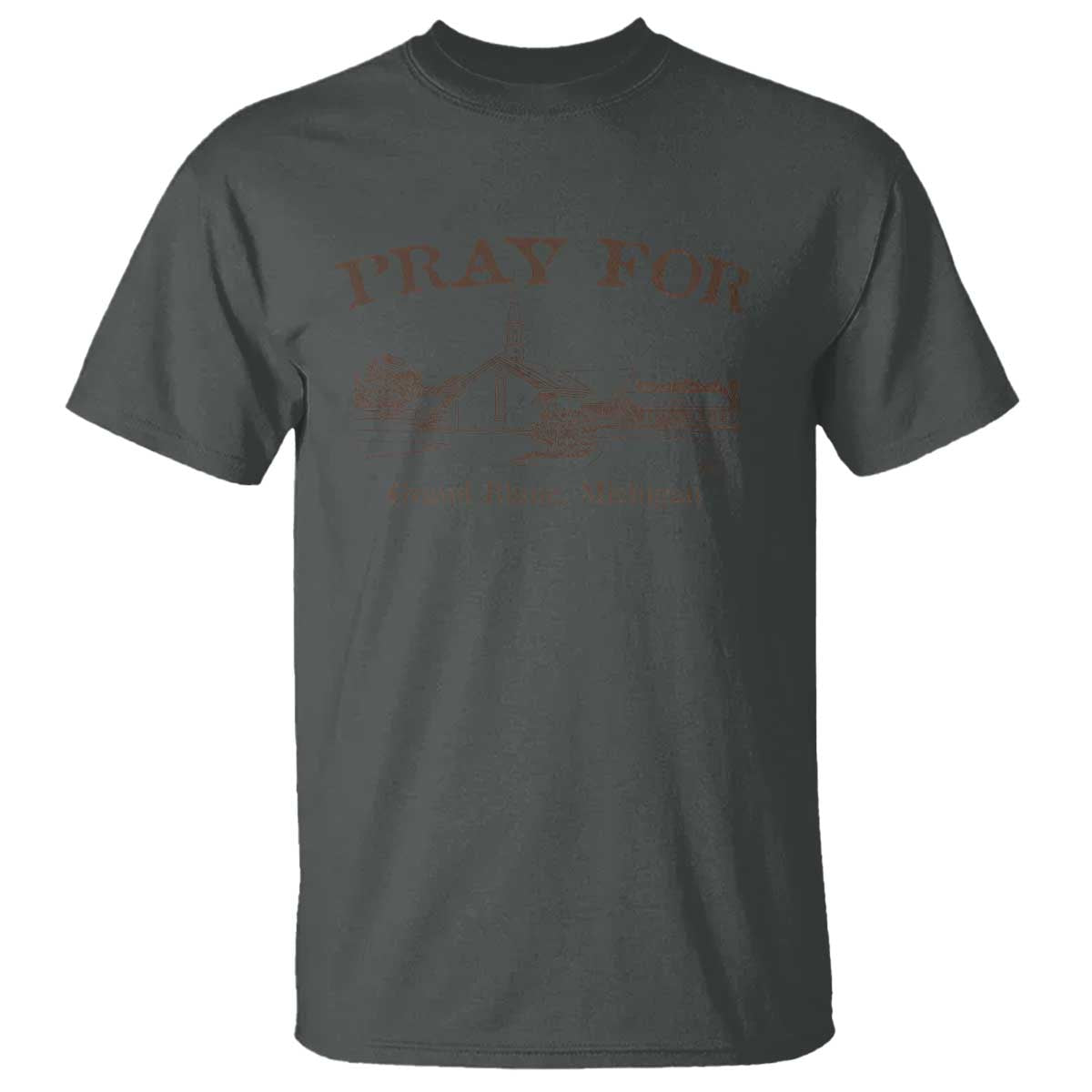 Pray for Grand Blanc Michigan T Shirt Vintage Church Faith Support - Wonder Print Shop