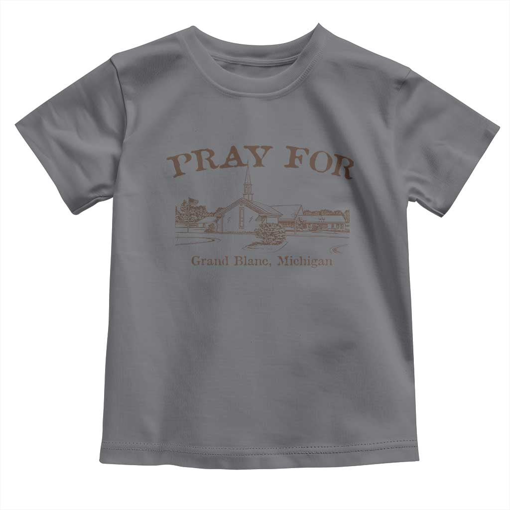 Pray for Grand Blanc Michigan Toddler T Shirt Vintage Church Faith Support - Wonder Print Shop
